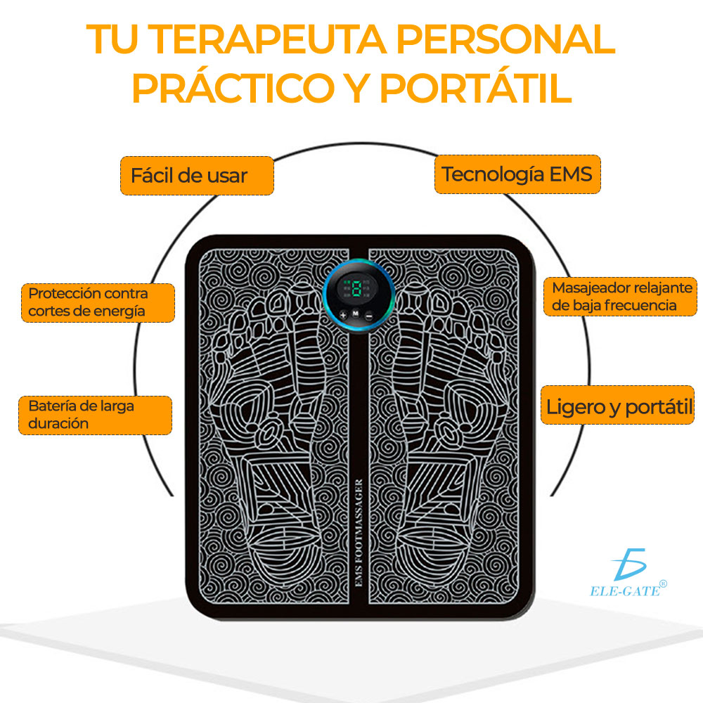 Masajeador Pies Eléctrico Estimulador Muscular Portatil