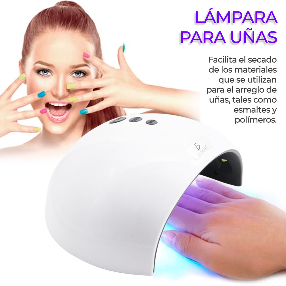 Lámpara De Uñas 36w 12 Led Uv Secador De Uñas Portátil