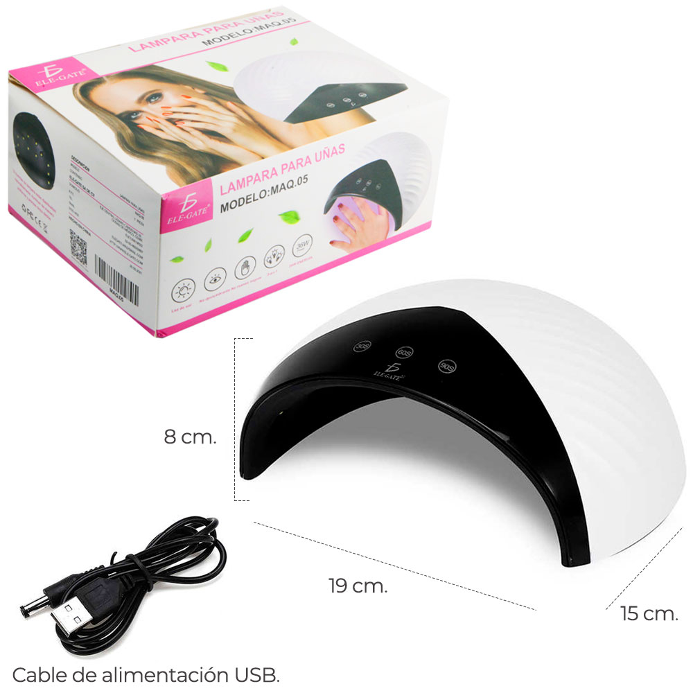 Lámpara De Uñas 150w 12 Led Uv Secador De Uñas Portátil