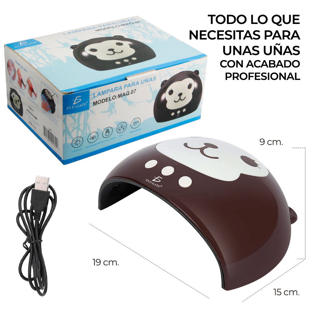 Lámpara De Uñas 36W 8 Led Uv Secador De Uñas Portátil - Image 3