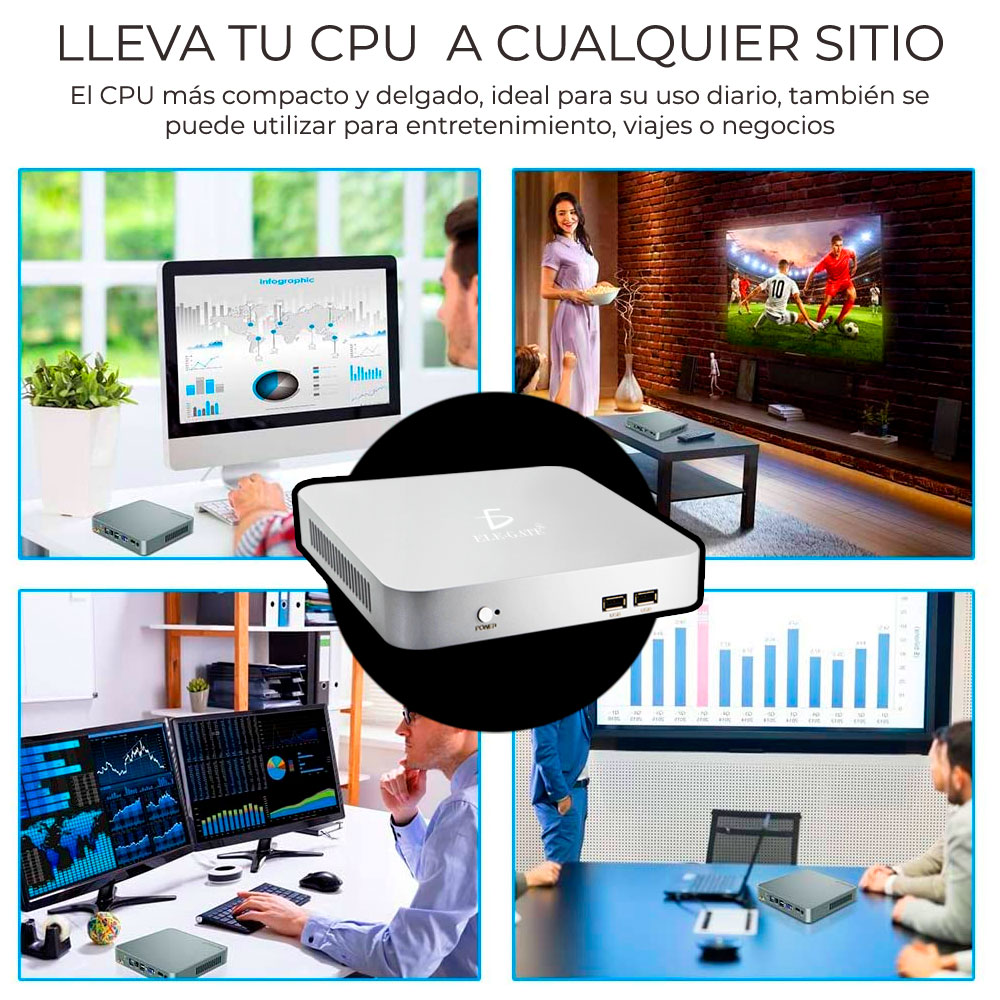 Mini Pc Intel Core I5-4210 @1.7GHZ 4GB 128GB