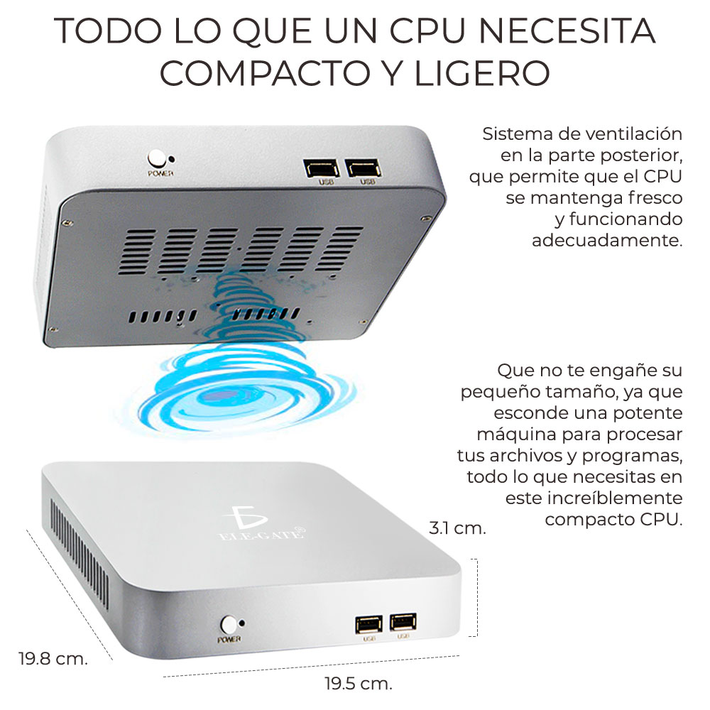 Mini Pc Intel Core I5-4210 @1.7GHZ 4GB 128GB
