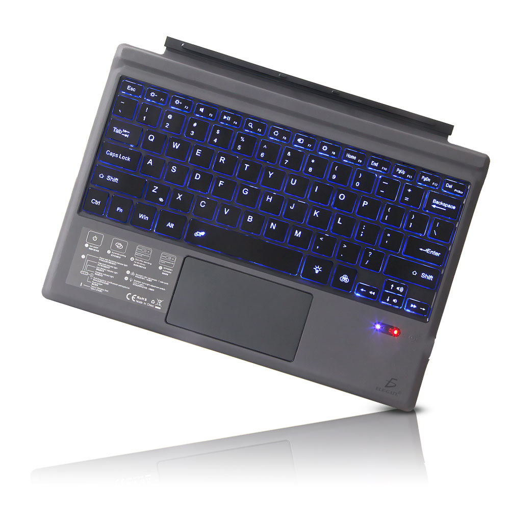 Teclado Táctil Bluetooth Para Surface Pro 5/4/3 Con Luz RGB