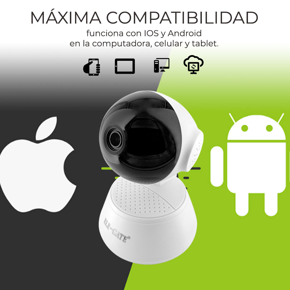 Camara De Seguridad 1080p Wifi Visión Nocturna Alarma