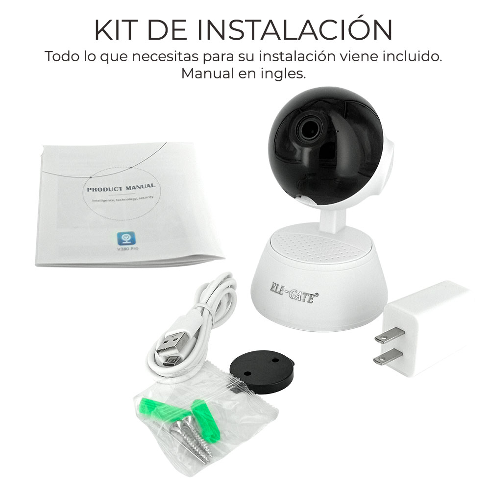 Camara De Seguridad 1080p Wifi Visión Nocturna Alarma