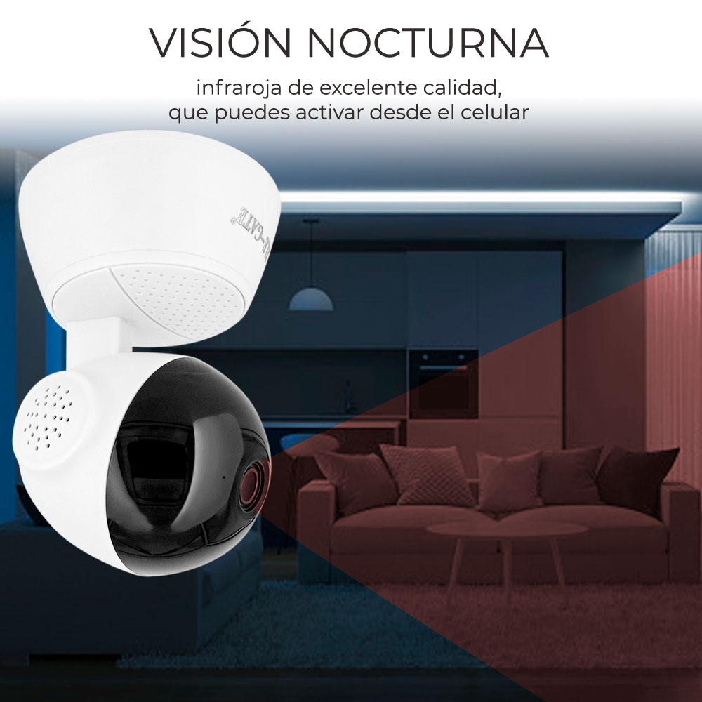 Camara De Seguridad 1080p Wifi Visión Nocturna Alarma
