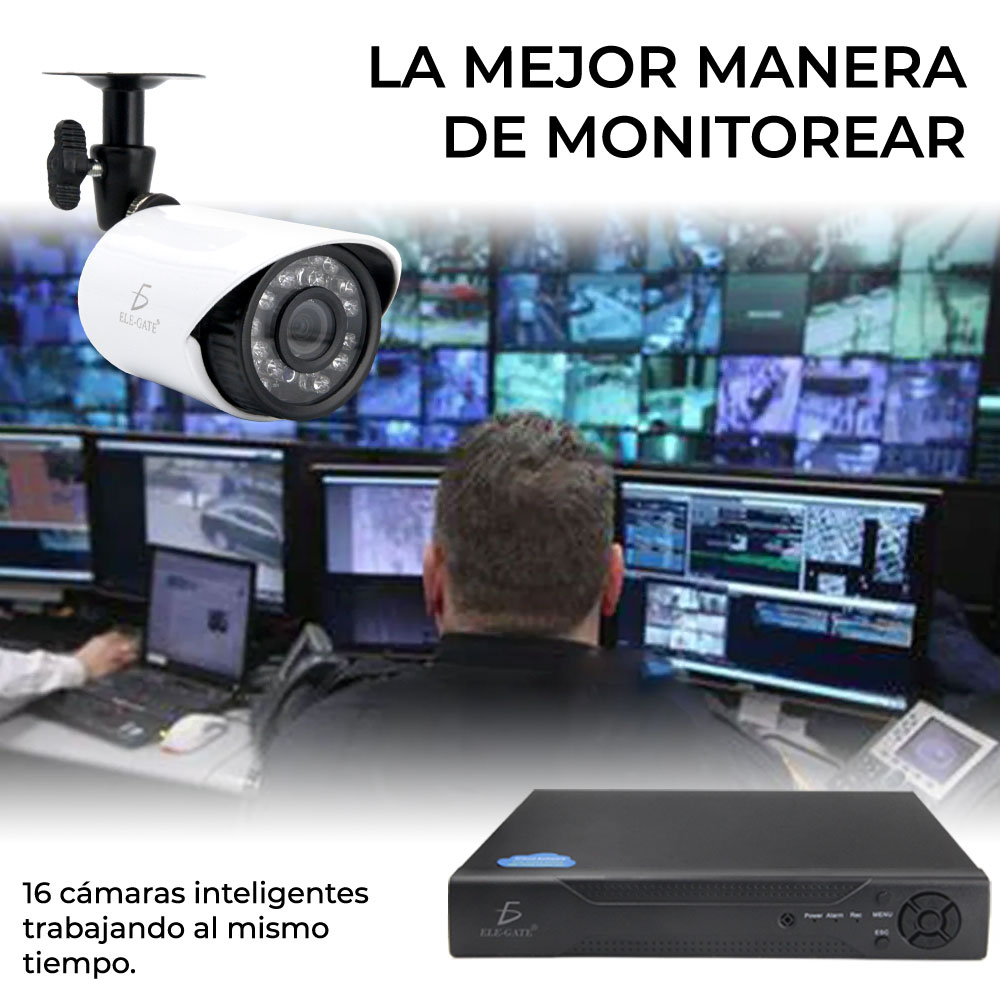Kit Video Vigilancia 16 Cámaras 2MP Full hd 1080p Cctv
