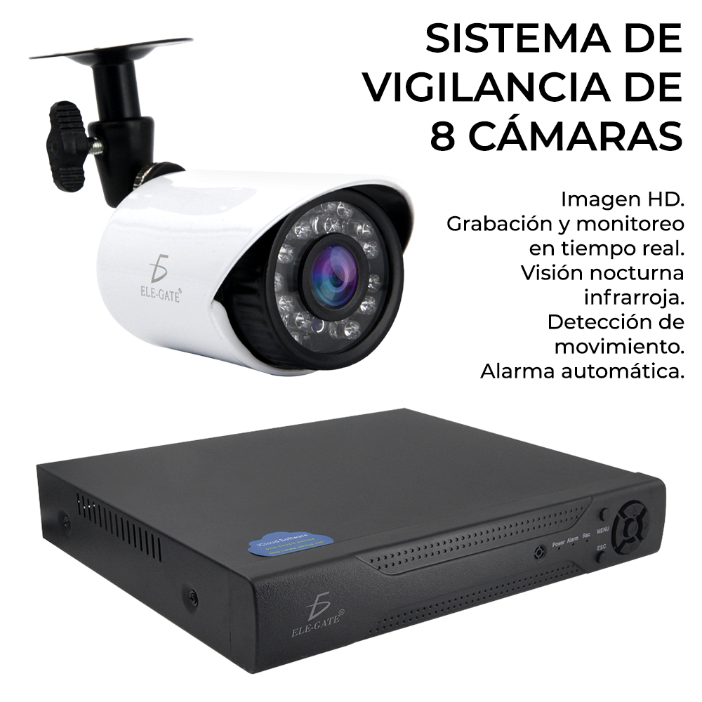 Kit Video Vigilancia 8 Cámaras 1MP Full hd 1080p Cctv - Image 2