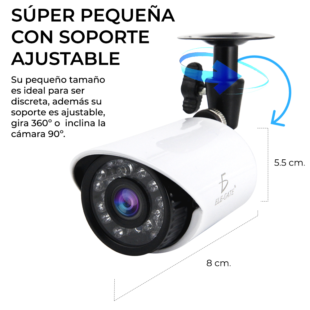 Kit Video Vigilancia 8 Cámaras 1MP Full hd 1080p Cctv - Image 3