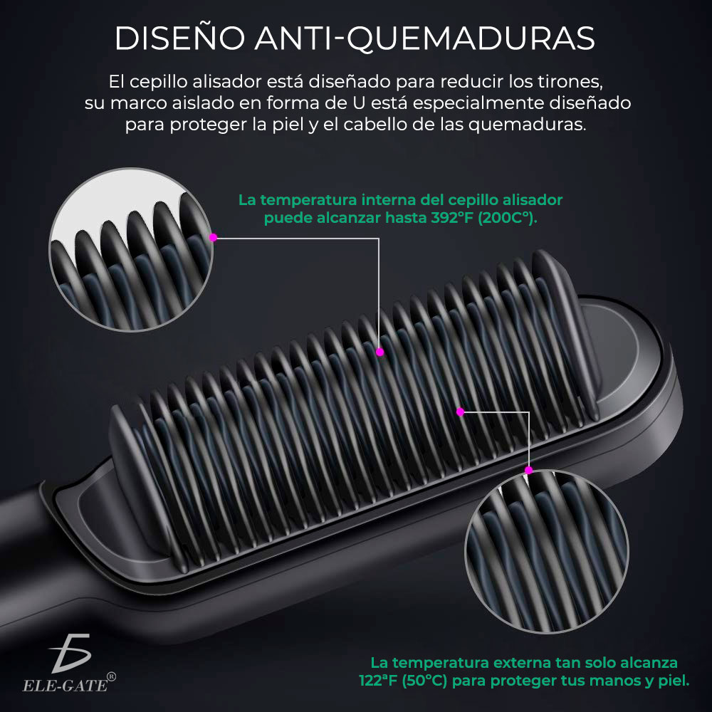 Peine De Pelo Liso Anión No Daña
