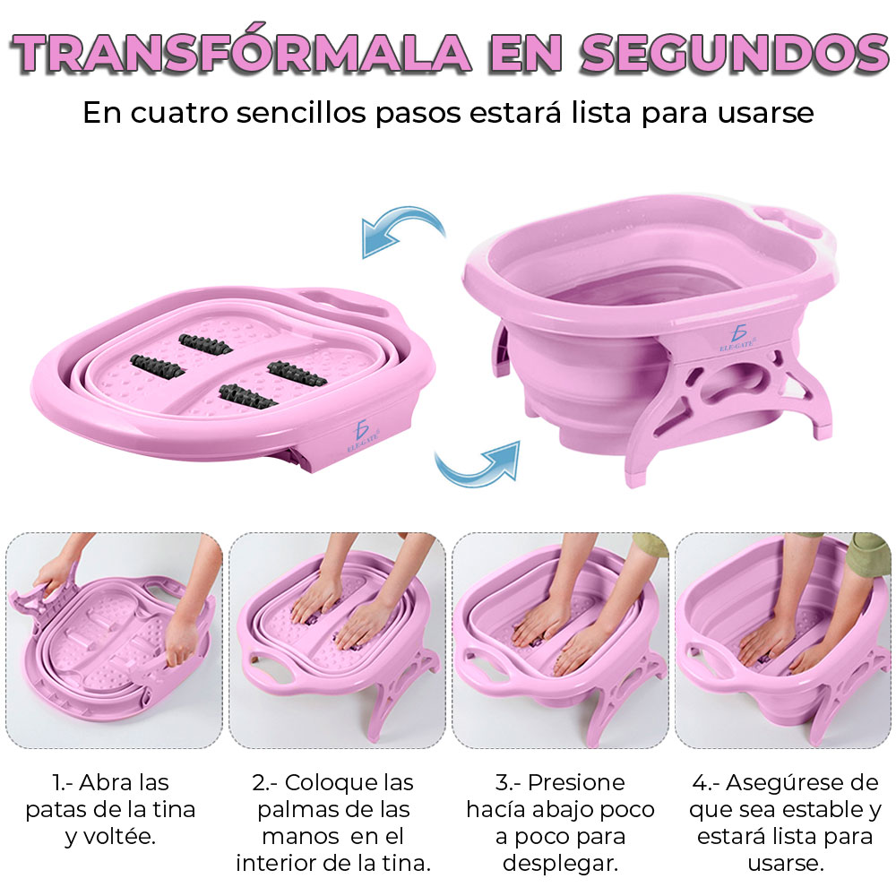Baño de Pies con Masajeadores Para Spa Relajante