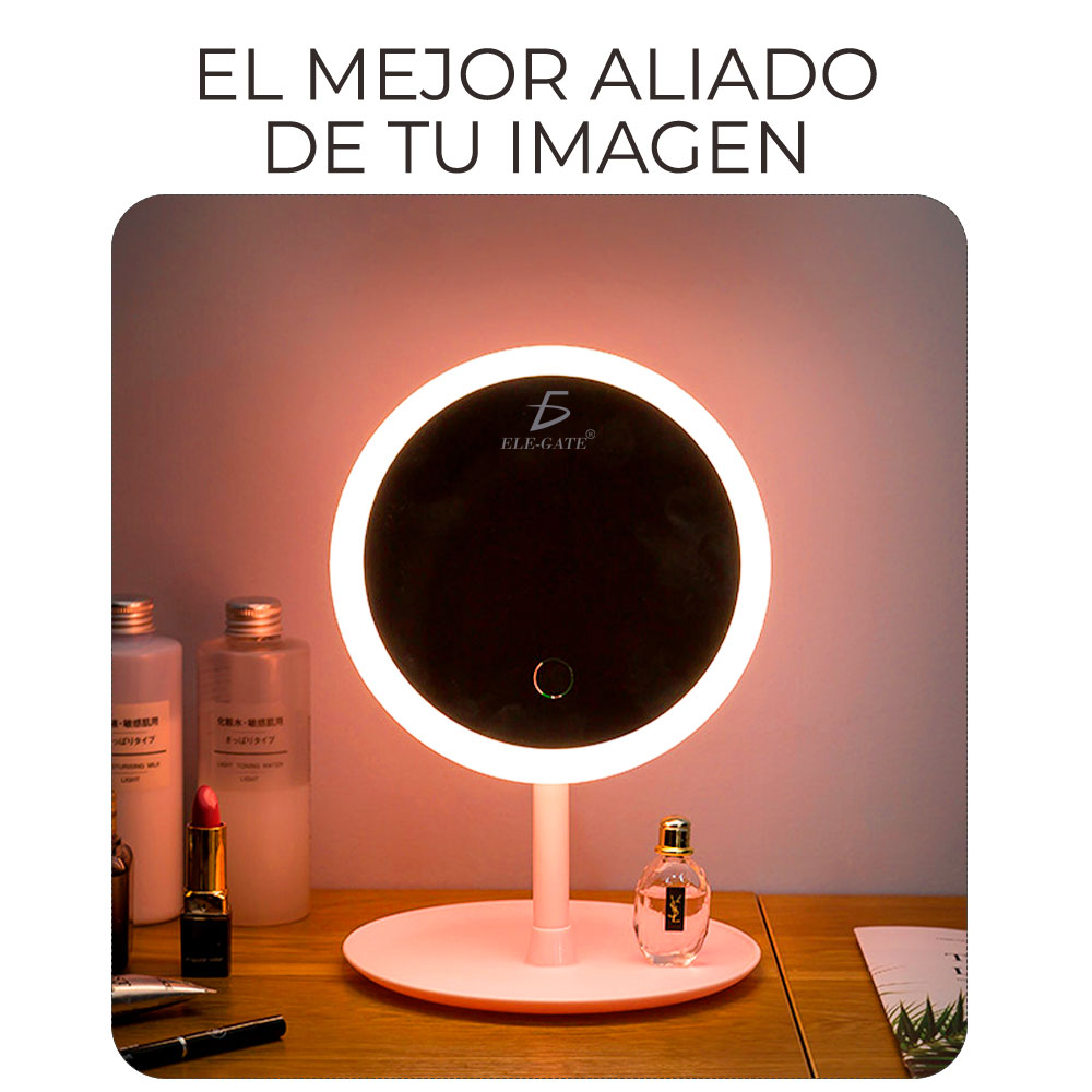 Aro Luz Led 17.5cm Espejo Maquillaje Tiktok Portátil