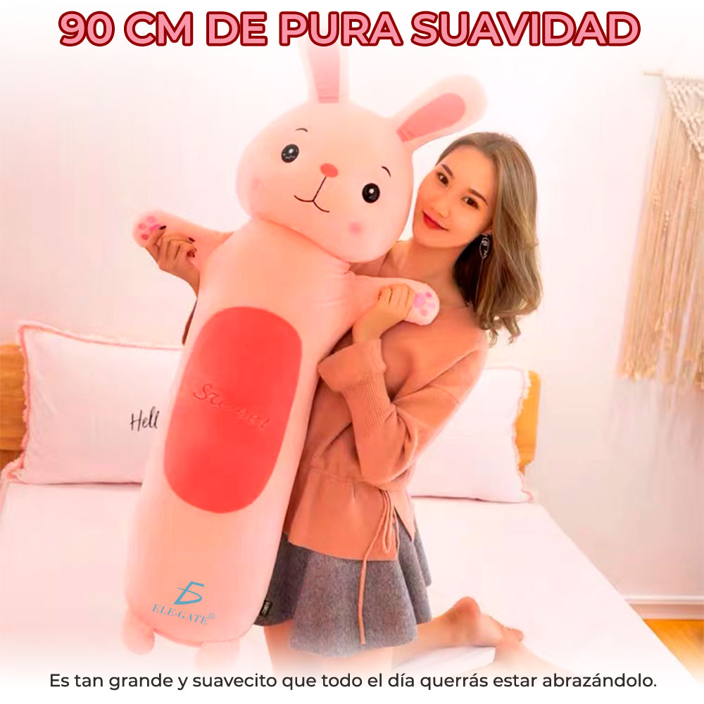 Hermoso de Peluche Conejo Abrazable Largo 90CM