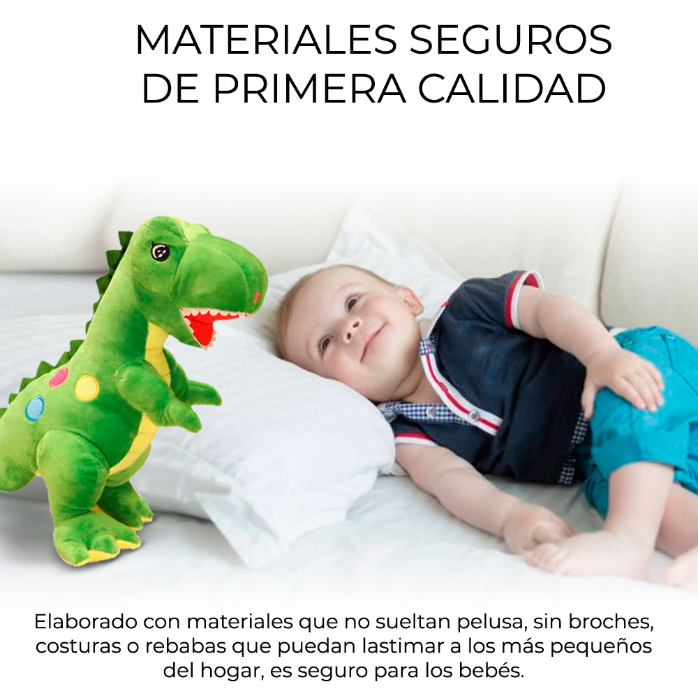 Hermoso Peluche de Dinosaurio Abrazable Largo 40cm