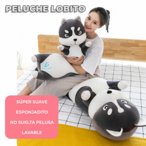 Perro Peluche De Husky Largo 90cm