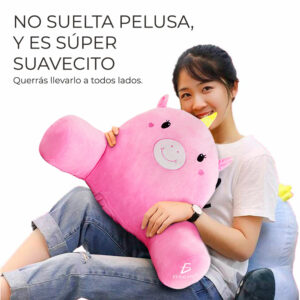Peluche Cerdito De Soporte Lumbar Largo 55cm