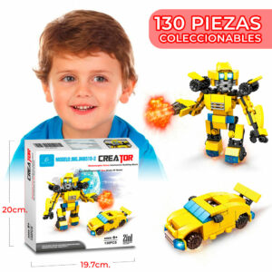 Juguete de Bloques Robot Transformer Bumblebee
