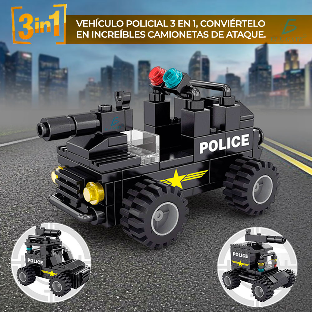 Vehículo Policial Armable Coleccionable