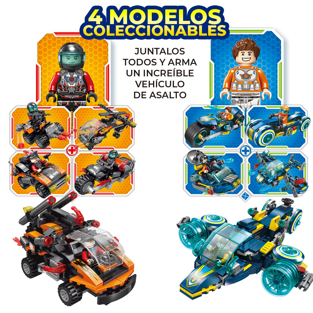 Juguete de Bloques Tech Police Vs Star Pirate 212Pzs