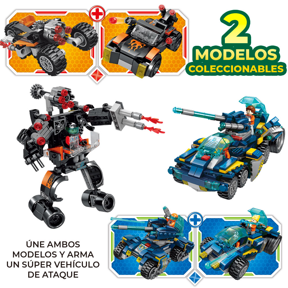 Juguete de Bloques Tech Police Vs Star Pirate 412Pzs