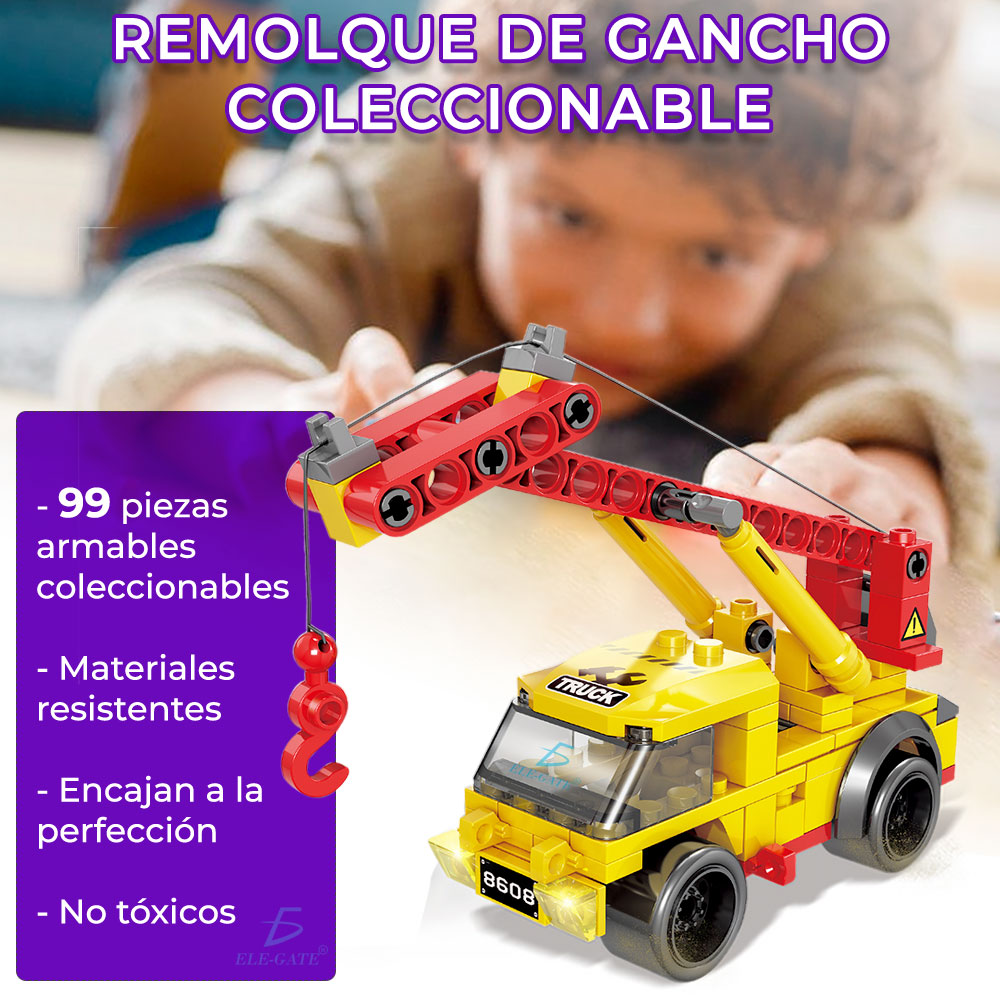 juguete de bloques Camion de remolque 3 en 1