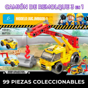 juguete de bloques Camion de remolque 3 en 1