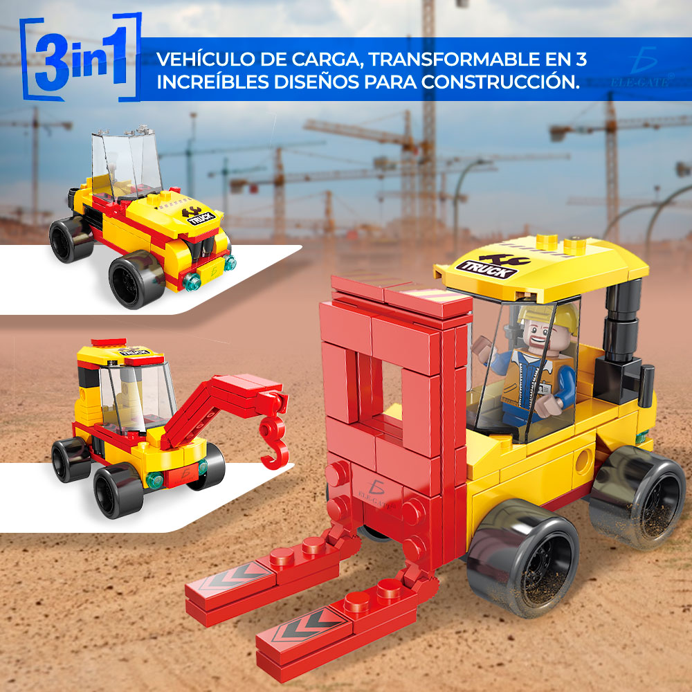 camion de trabajo 3 en 1 Juguete Bloques