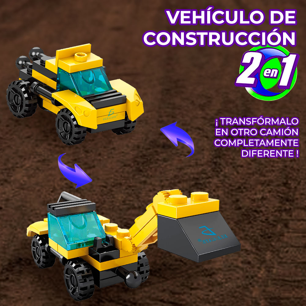 Juguete de Bloques Vehiculo de Carga Armable 2 en 1 31pzs