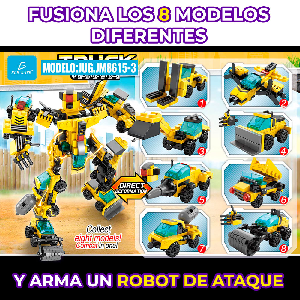 Juguete de Bloques Vehiculo de Carga Armable 2 en 1 40pzs