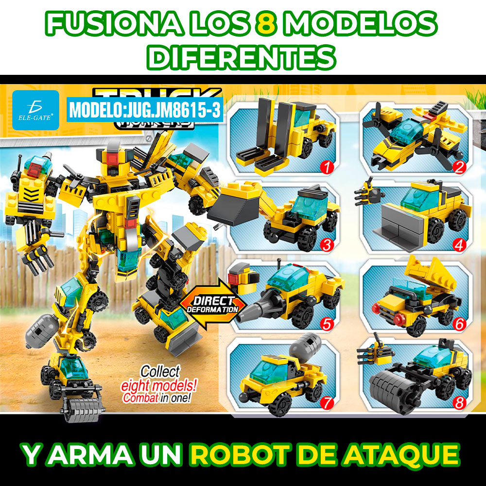 Juguete de Bloques Vehiculo de Carga Armable 2 en 1 32pzs