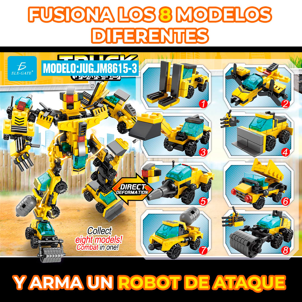 Juguete de Bloques Aplanadora 2 en 1 Coleccionable