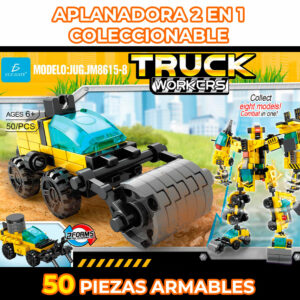 Juguete de Bloques Aplanadora 2 en 1 Coleccionable