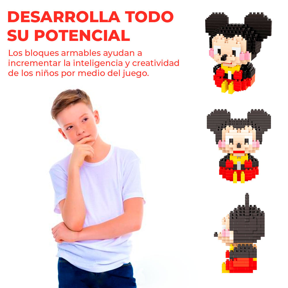 Juguete de bloques Mickey Mouse