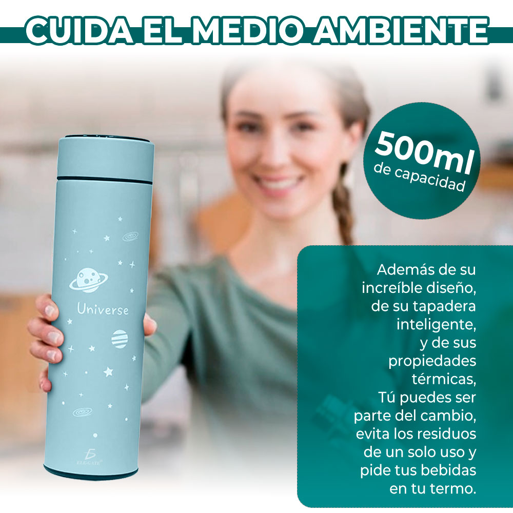 Termo Inteligente 500ml Con Pantalla Lcd De Temperatura