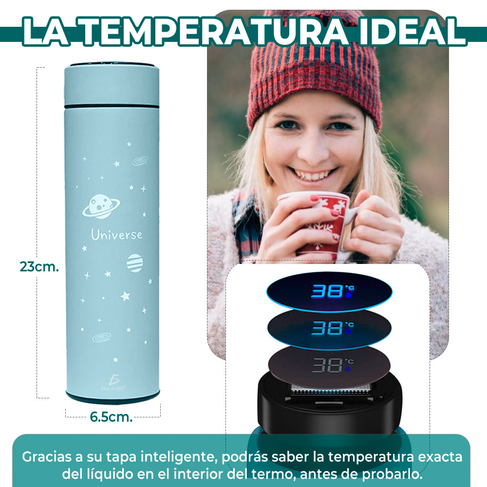 Termo Inteligente 500ml Con Pantalla Lcd De Temperatura