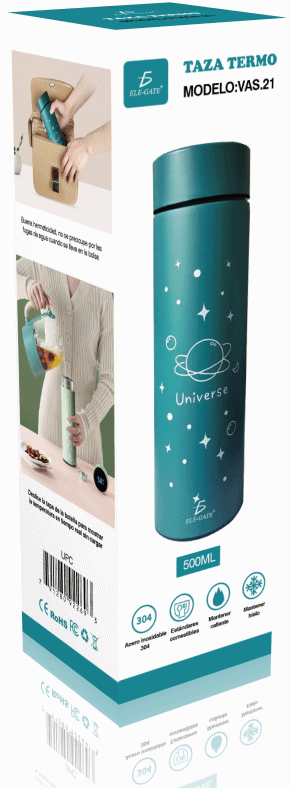Termo Inteligente 500ml Con Pantalla Lcd De Temperatura Diseños Diferentes - Image 5