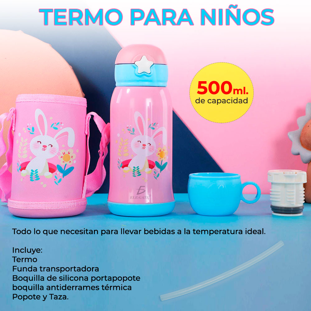 Termo Vaso Bebidas Calientes Frias Para Niños