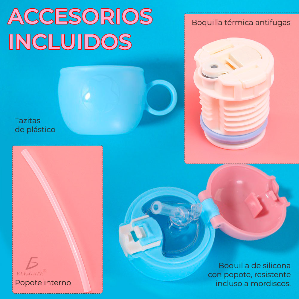 Termo Vaso Bebidas Calientes Frias Para Niños