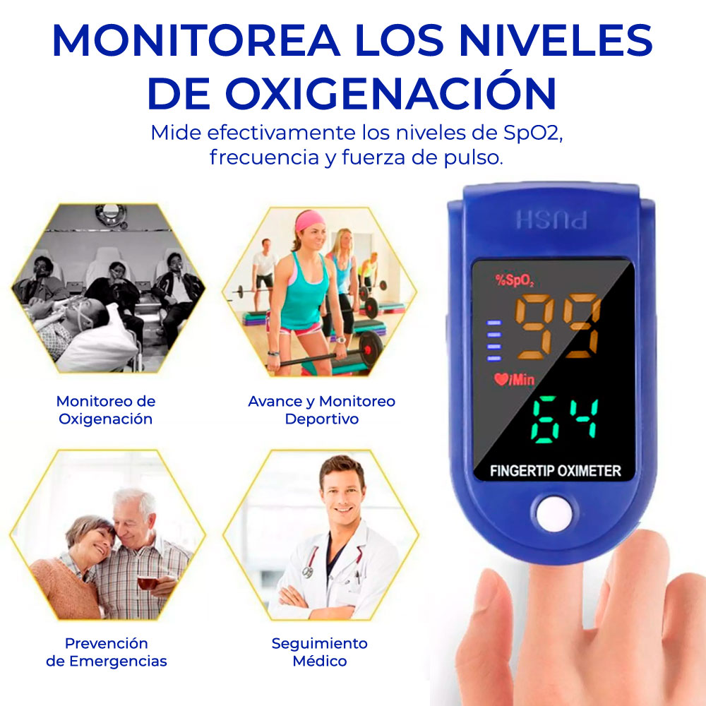 Oxímetro Profesional De Pulso Oxigenación Chequeo Digital