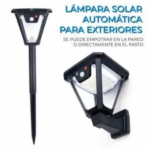 Lámpara Solar Automática para Exteriores