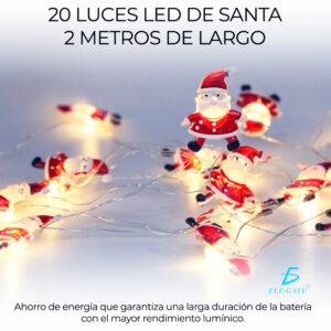 20 Focos Luz Led De Santa 2 Metro De Largo