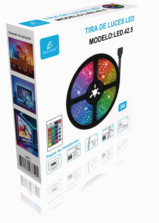Tira de Luz Led RBG 5050 Con Control de 5 Metro - Image 4