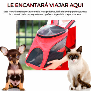 Mochila Bolsa Transporte Mascota Perro Gato Viaje