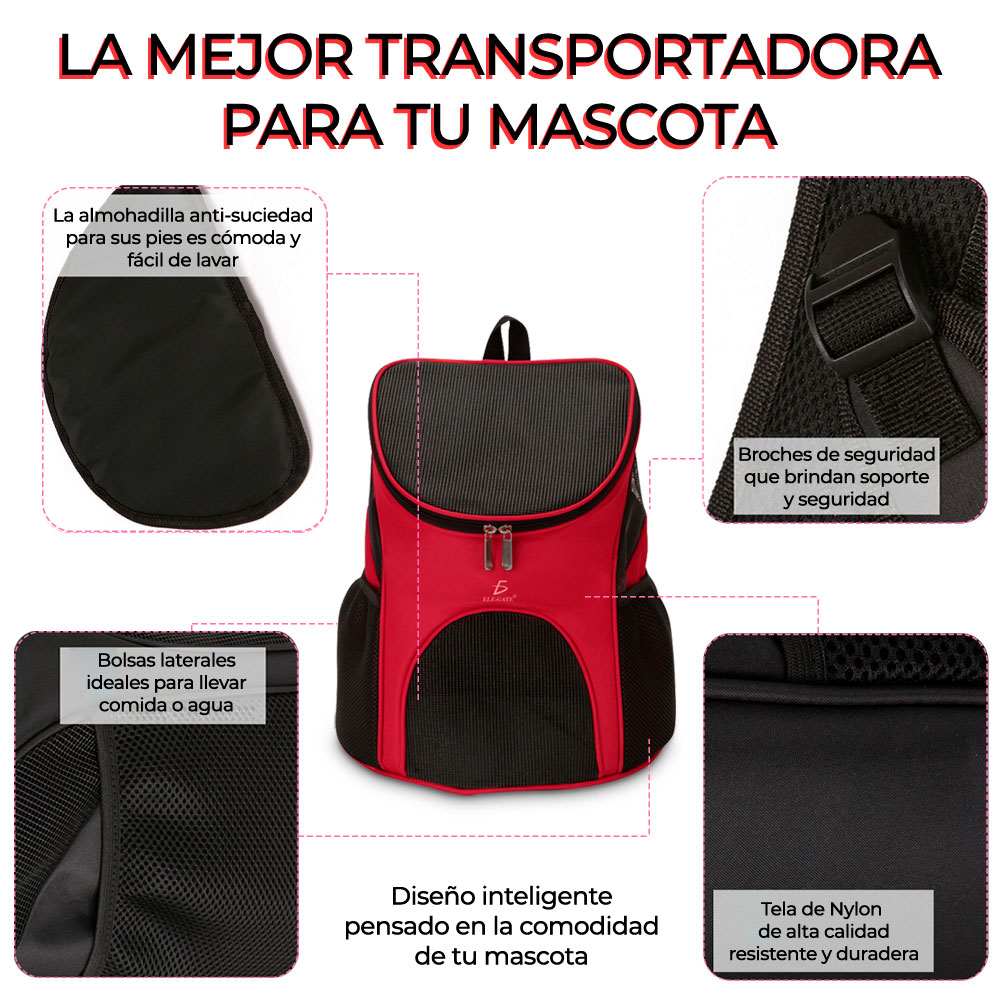 Mochila Bolsa Transporte Mascota Perro Gato Viaje