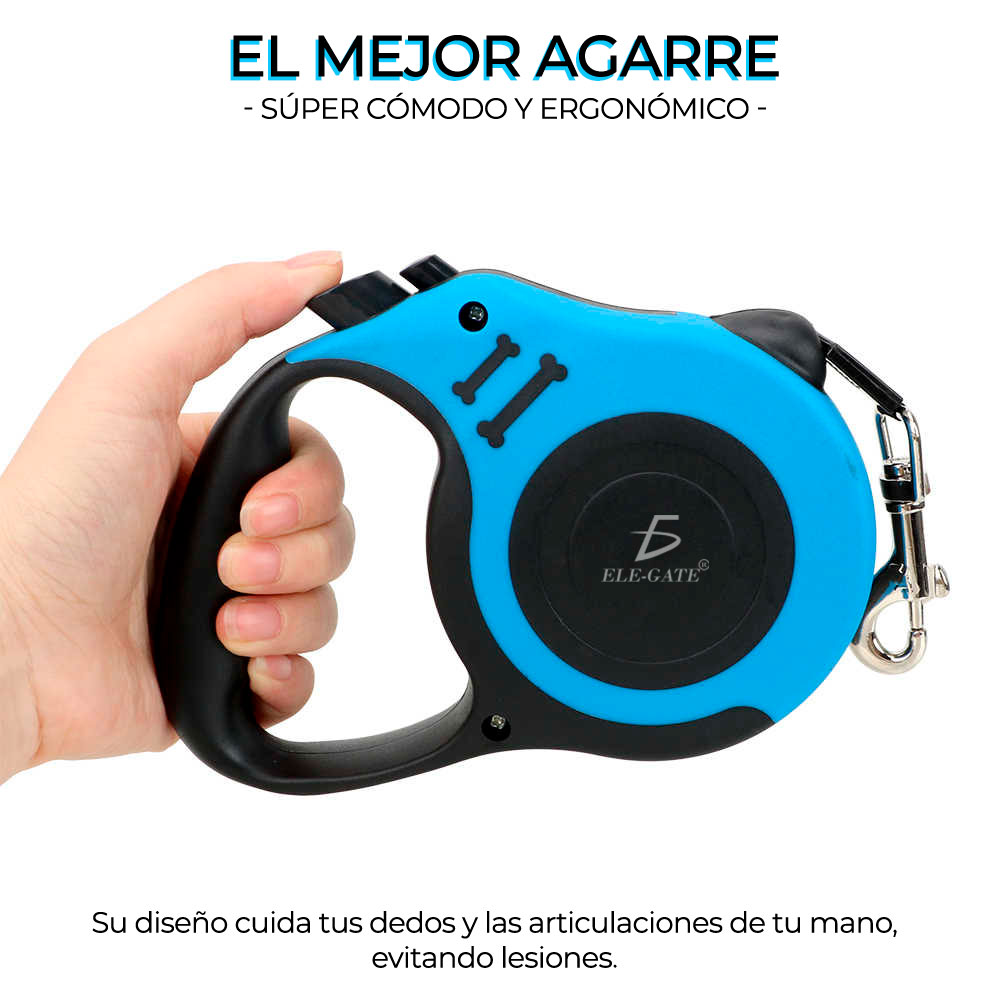 Correa Retractil Para Perros Y Mascotas Mediana 3mts