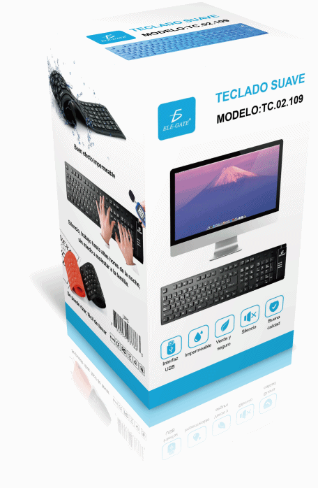 Teclado Alambrico Flexible Usb Pc Laptop Contra Agua CON NUMERICO - Image 4