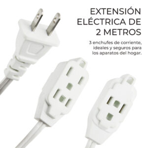 Extensión Eléctrica Para Interiores 2M 3 Toma Corrientes