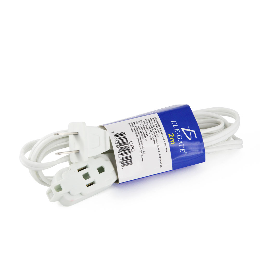 Extensión Eléctrica Para Interiores 2M 2 Toma Corrientes