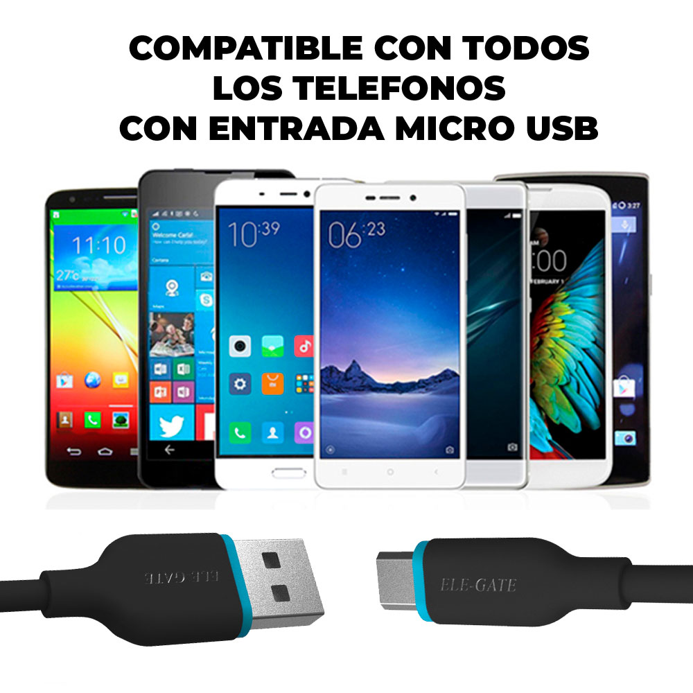 Cable V8 Micro Usb Reforzado Para Carga Datos