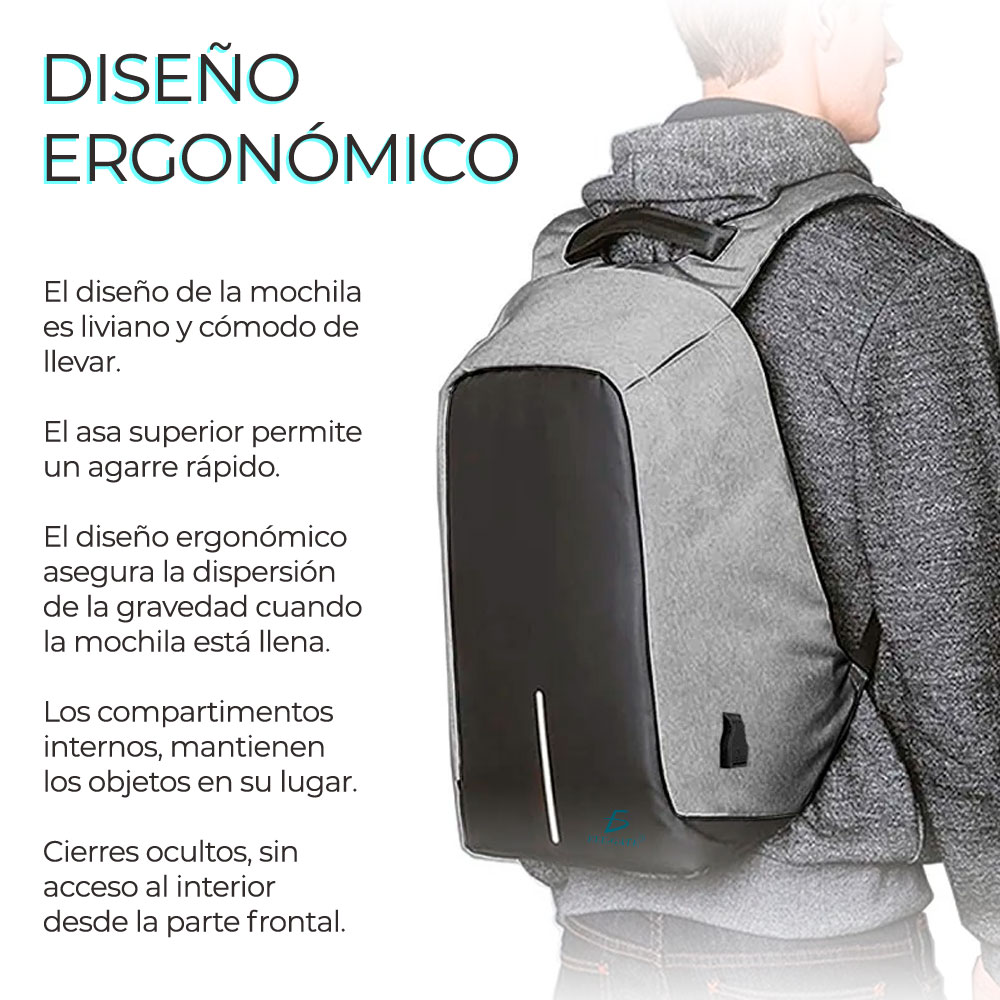 Mochila Laptop Antirrobo Impermeable Multiusos Escolares